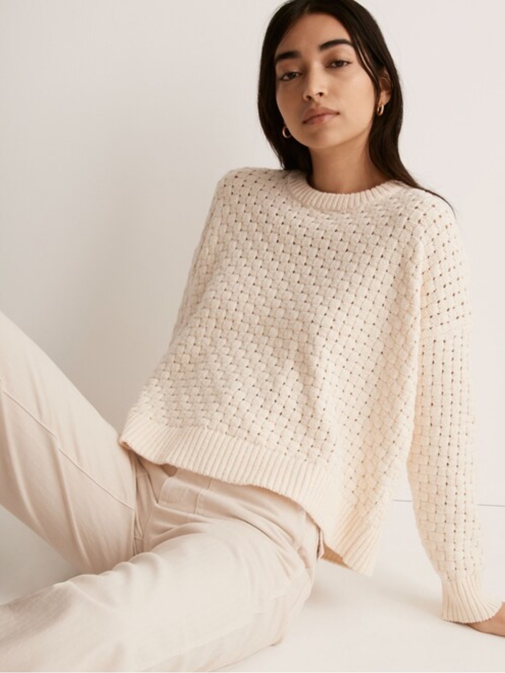 Madewell Basketweave-Stitch Sweater